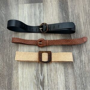 Lot of three belts